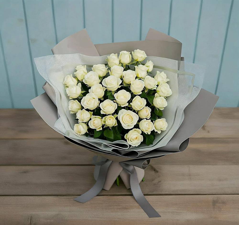 Букет Белоснежная нежность в Абане