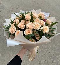 Букет Кремовые розы Латте в Абане