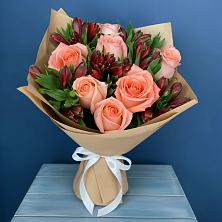 Букет цветов из:  Розы и Альстромерии в Абане